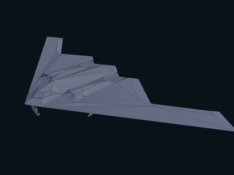 Asset - Army - B2 Spirit 3D MODEL REALISTIC VR - AR - low-poly 3D Model