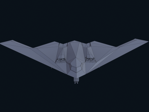 Asset - Army - B2 Spirit 3D MODEL REALISTIC VR - AR - low-poly 3D Model