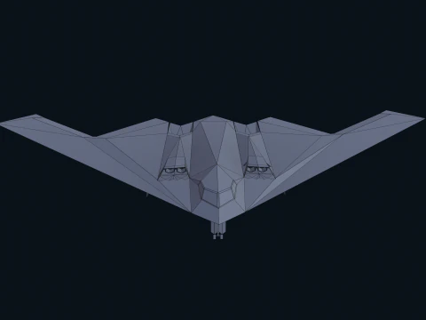 Asset - Army - B2 Spirit 3D MODEL REALISTIC VR - AR - low-poly 3D Model
