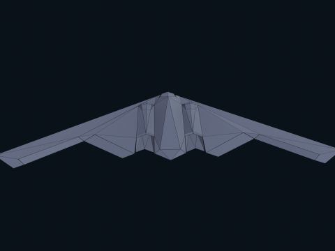 Asset - Army - B2 Spirit 3D MODEL REALISTIC VR - AR - low-poly 3D Model