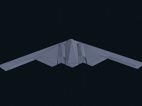 Asset - Army - B2 Spirit 3D MODEL REALISTIC VR - AR - low-poly 3D Model