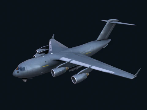 Asset - Army - C17 Globemaster III 3D MODEL REALISTIC Low-poly 3D Model