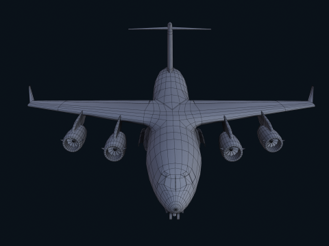 Asset - Army - C17 Globemaster III 3D MODEL REALISTIC Low-poly Modelo 3D