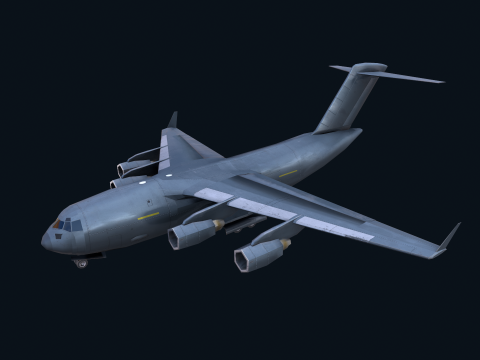 Asset - Army - C17 Globemaster III 3D MODEL REALISTIC Low-poly Modelo 3D