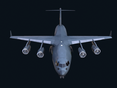 Asset - Army - C17 Globemaster III 3D MODEL REALISTIC Low-poly Modelo 3D