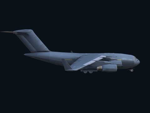 Asset - Army - C17 Globemaster III 3D MODEL REALISTIC Low-poly Modelo 3D