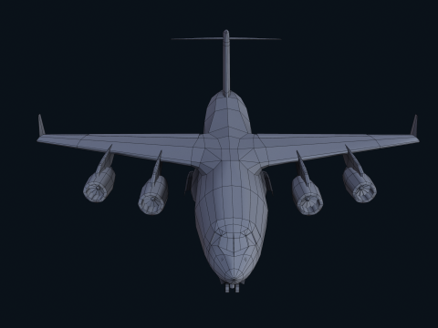 Asset - Army - C17 Globemaster III 3D MODEL REALISTIC Low-poly Modelo 3D