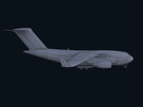 Asset - Army - C17 Globemaster III 3D MODEL REALISTIC Low-poly Modelo 3D