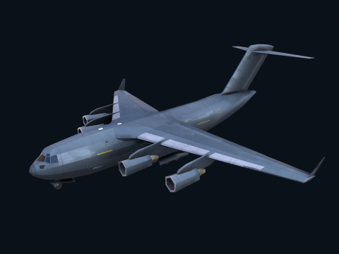 Asset - Army - C17 Globemaster III 3D MODEL REALISTIC Low-poly Modelo 3D
