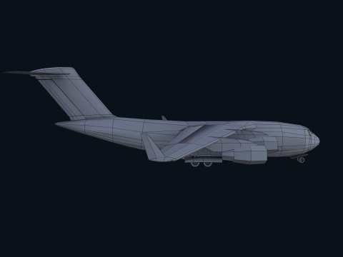 Asset - Army - C17 Globemaster III 3D MODEL REALISTIC Low-poly Modelo 3D