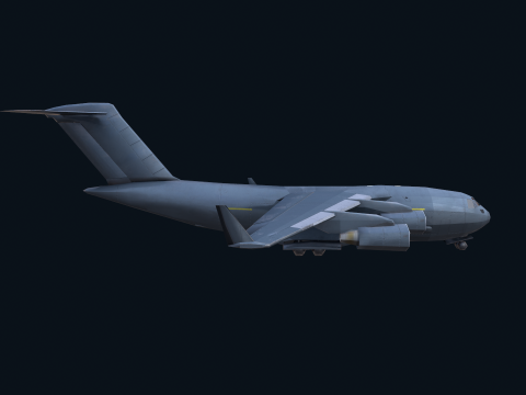 Asset - Army - C17 Globemaster III 3D MODEL REALISTIC Low-poly Modelo 3D
