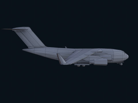 Asset - Army - C17 Globemaster III 3D MODEL REALISTIC Low-poly Modelo 3D
