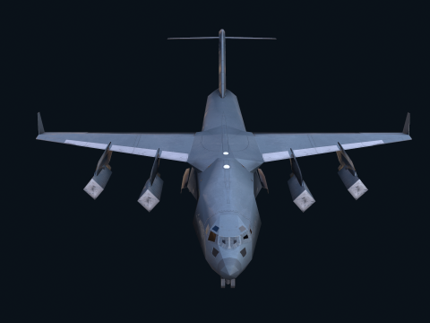 Asset - Army - C17 Globemaster III 3D MODEL REALISTIC Low-poly Modelo 3D