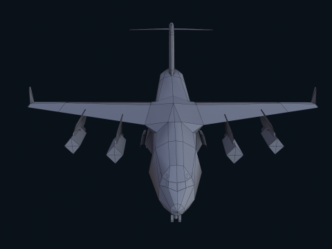 Asset - Army - C17 Globemaster III 3D MODEL REALISTIC Low-poly Modelo 3D