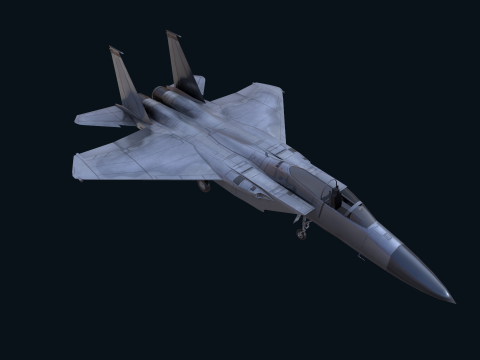 Asset - Army - F15 Eagle 3D MODEL Low-poly Modèle 3D