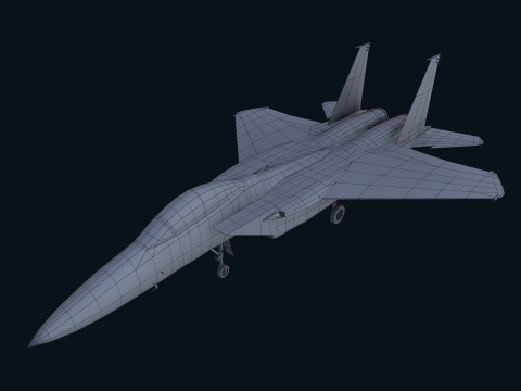 Asset - Army - F15 Eagle 3D MODEL Low-poly Modèle 3D