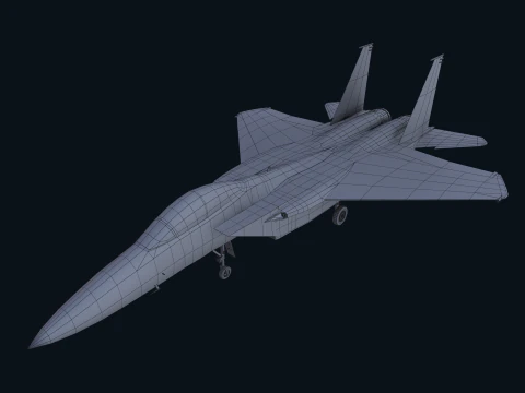 Asset - Army - F15 Eagle 3D MODEL Low-poly 3D Model