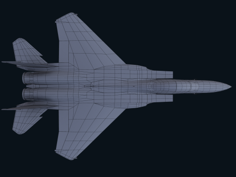 Asset - Army - F15 Eagle 3D MODEL Low-poly Modèle 3D