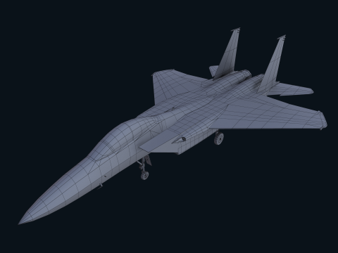 Asset - Army - F15 Eagle 3D MODEL Low-poly Modèle 3D