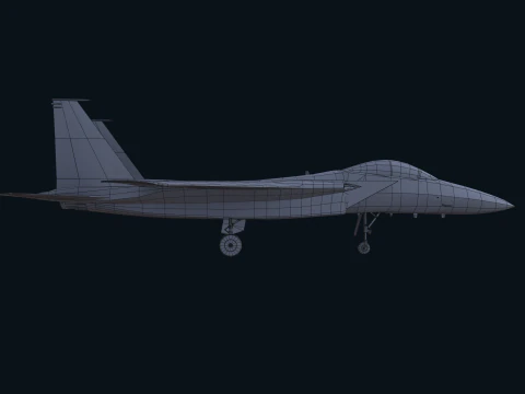 Asset - Army - F15 Eagle 3D MODEL Low-poly 3D Model