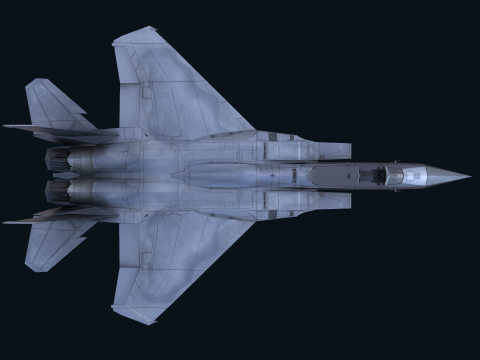 Asset - Army - F15 Eagle 3D MODEL Low-poly Modèle 3D