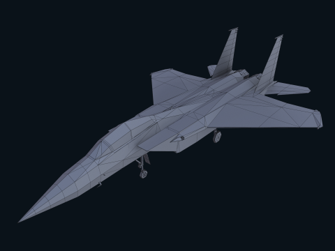 Asset - Army - F15 Eagle 3D MODEL Low-poly Modèle 3D