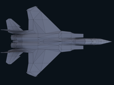 Asset - Army - F15 Eagle 3D MODEL Low-poly Modèle 3D