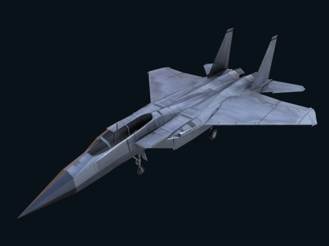 Asset - Army - F15 Eagle 3D MODEL Low-poly Modèle 3D
