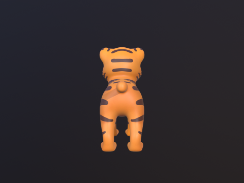 Asset - Cartoons - Animal - Tiger Rigged 3Dモデル