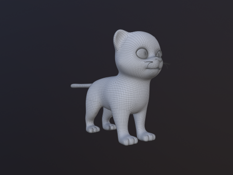 Asset - Cartoons - Animal - Tiger Rigged 3Dモデル