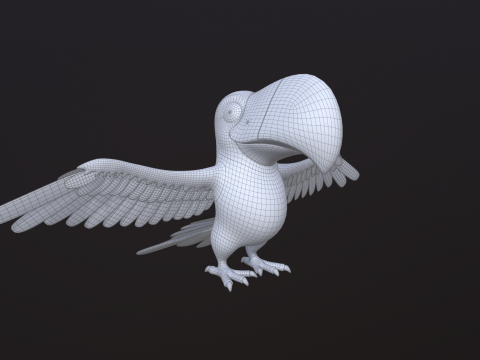 Asset - Cartoons - Animal - Toucan Rigged 3D Модель
