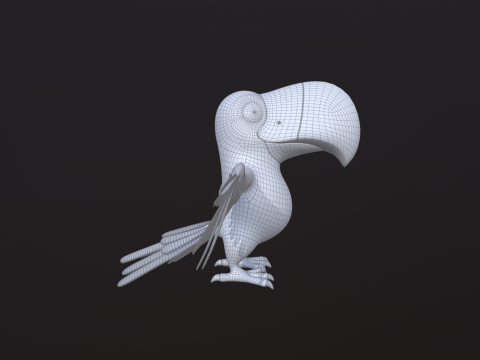 Asset - Cartoons - Animal - Toucan Rigged 3D Модель