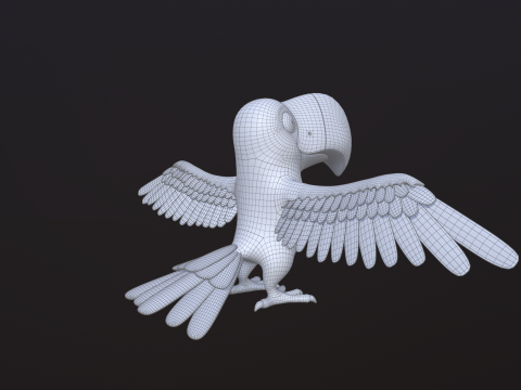Asset - Cartoons - Animal - Toucan Rigged 3D Модель