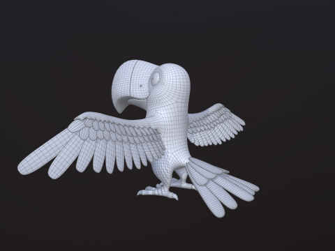 Asset - Cartoons - Animal - Toucan Rigged 3D Модель