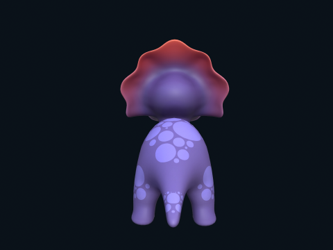 Asset - Cartoons - Dinosaur Triceratop Rigged 3D मॉडल