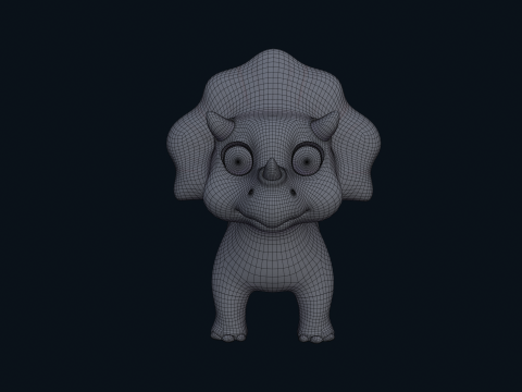 Asset - Cartoons - Dinosaur Triceratop Rigged 3D मॉडल