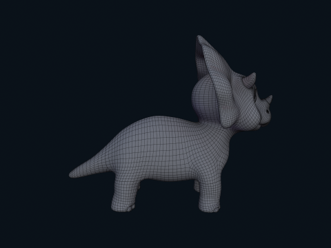 Asset - Cartoons - Dinosaur Triceratop Rigged 3D मॉडल
