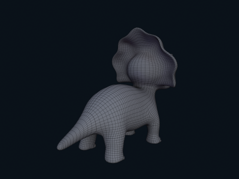 Asset - Cartoons - Dinosaur Triceratop Rigged 3D मॉडल