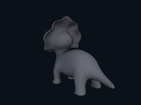Asset - Cartoons - Dinosaur Triceratop Rigged 3D मॉडल