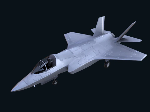 Asset - Army - F 35 Lightning II 3D MODEL Low-poly 3D Model