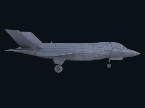 Asset - Army - F 35 Lightning II 3D MODEL Low-poly 3D Model