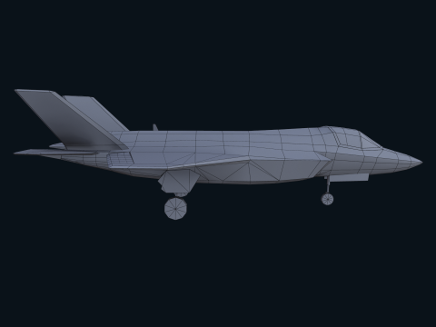 Asset - Army - F 35 Lightning II 3D MODEL Low-poly 3D Модель
