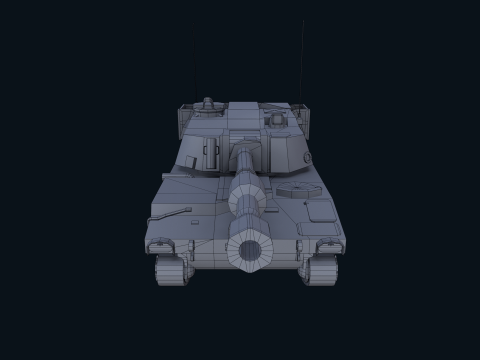 Asset - Army - M109 Howitzer Model Realistic Low-poly Modelo 3D