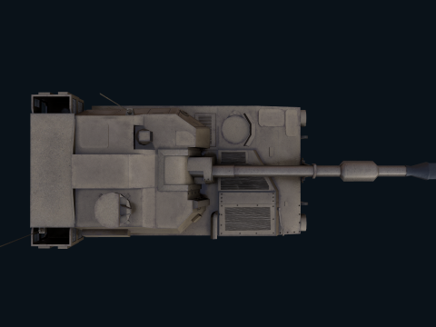 Asset - Army - M109 Howitzer Model Realistic Low-poly Modelo 3D