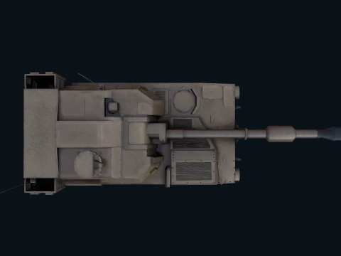 Asset - Army - M109 Howitzer Model Realistic Low-poly 3D Model