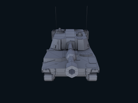 Asset - Army - M109 Howitzer Model Realistic Low-poly Modelo 3D