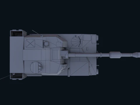 Asset - Army - M109 Howitzer Model Realistic Low-poly 3D Model