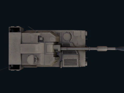 Asset - Army - M109 Howitzer Model Realistic Low-poly 3D Model