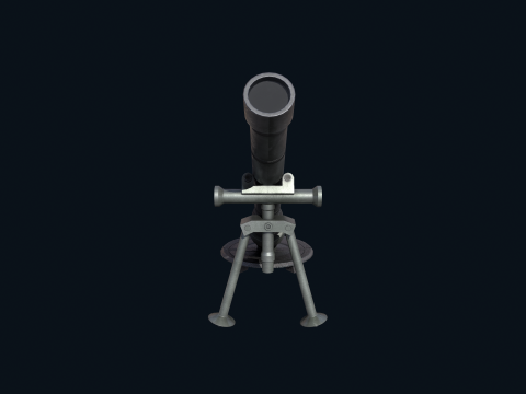 Asset - Army - M252 81mm mortar Low-poly 3D 模型