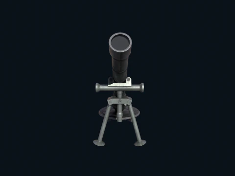 Asset - Army - M252 81mm mortar Low-poly 3D Model